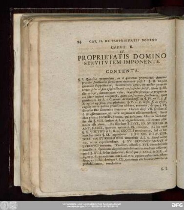 Caput II. De Proprietatis Domino Servitutem Imponente.