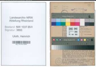 Entnazifizierung Heinrich Uloth , geb. 15.12.1909 (Kaufmann)