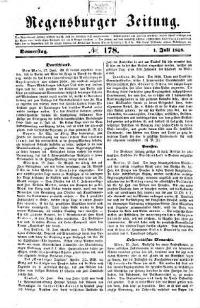 Regensburger Zeitung. 1858,2 = Jg. 38