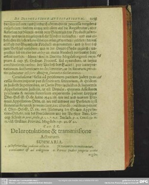 Cap. LX. De Introtulatione & transmissione Actorum