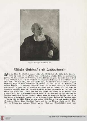 21: Wilhelm Steinhaufen als Landschaftsmaler