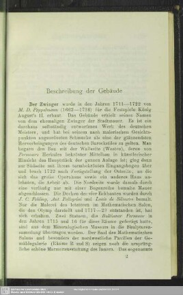 Beschreibung der Gebäude