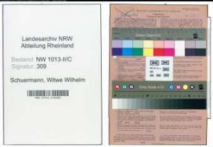 Entnazifizierung Witwe Wilhelm Schuermann , geb. 11.11.1899 (Gastwirtin)