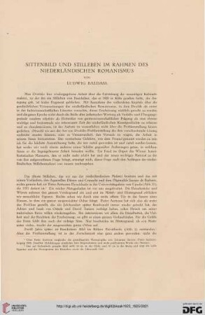 Sittenbild und Stillleben im Rahmen des niederländischen Romanismus