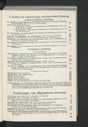 Vorlesungen von allgemeinem Interesse