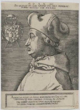 Bildnis des Markgrafen Albrecht von Brandenburg, Bischof Albrecht V. von Halberstadt
