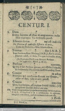 Centur. I.