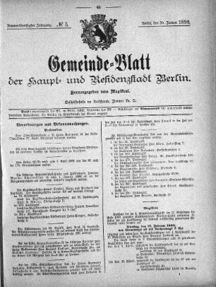 1898,5: No. 5, 30. Januar 1898