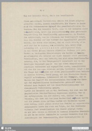 Was der Dramatik fehlt, fehlt der Gesellschaft