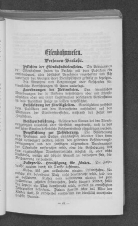 Eisenbahnwesen.