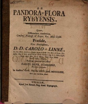 Pandora et Flora Rybiensis