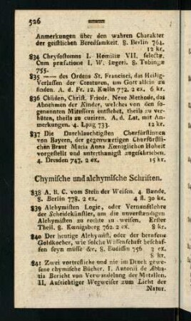 526-611, Chymische and alchymische Schriften