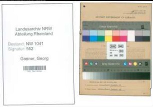 Entnazifizierung Georg Greiner , geb. 27.07.1895 (Kaufmann)