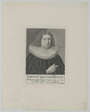 Bildnis des Iohann Christoph Hauer