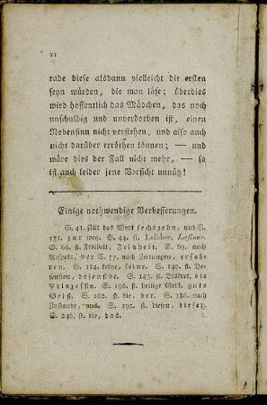 Einige nothwendige Verbesserungen.