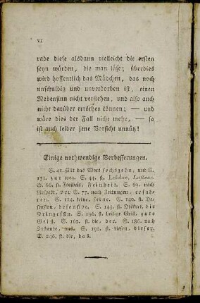 Einige nothwendige Verbesserungen.