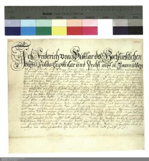 Friedrich von Buttlar, Propst von Johannesberg, verleiht Teile der gemeinen Flecken im Kohlgrund