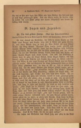 IV. Sagen und Legenden