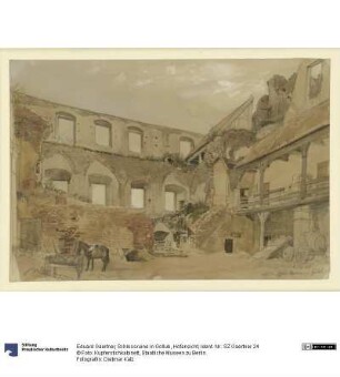 Schlossruine in Gollub, Hofansicht
