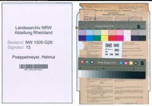 Entnazifizierung Helmut Poeppelmeyer , geb. 23.11.1910 (Bankkaufmann)