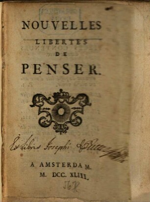 Nouvelles libertés de penser