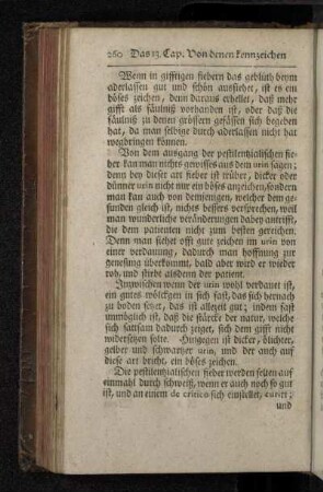 Das 13. Capitel. Von denen kennzeichen der pest, und was dabey zu vermuthen.