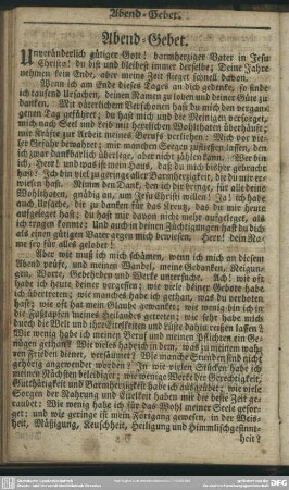 Abend-Gebet