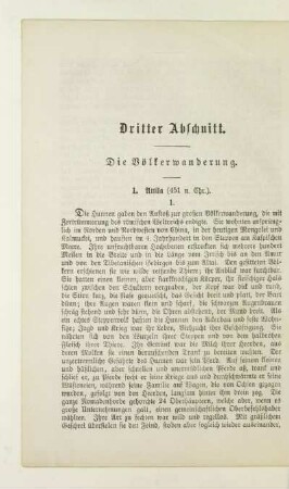 Dritter Abschnitt. Die Völkerwanderung