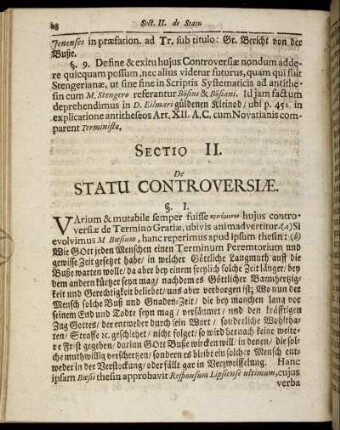 Sectio II. De Statu Controversiæ