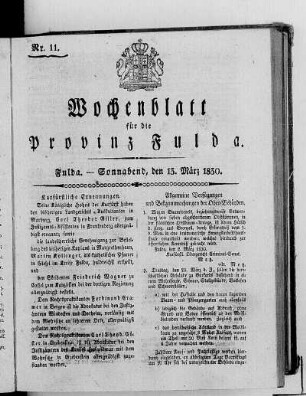 Nr. 11, Ausgabe vom 13. März 1830