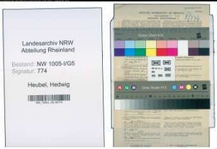 Entnazifizierung Hedwig Heubel , geb. 12.07.1896 (Postbeamtin)