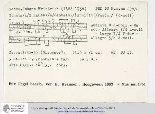 Sonate d-moll