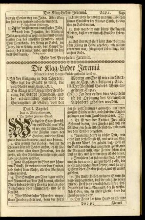 Die Klag-Lieder Jeremiä