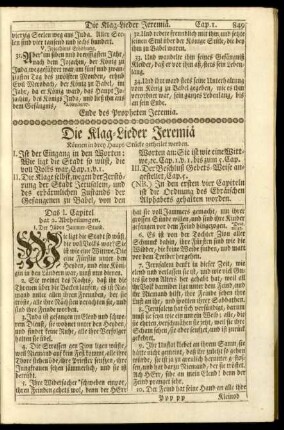 Die Klag-Lieder Jeremiä