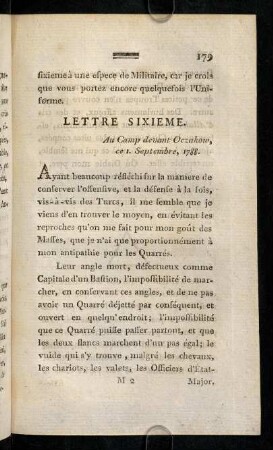 179-193, Lettre Sixieme.