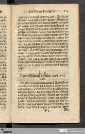 38. Eigener Gebrauch deßelben von Erwachsenen.