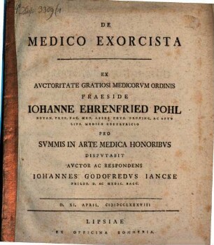 Disp. de medico exorcista
