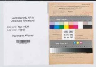 Entnazifizierung Werner Hartmann, geb. 12.04.1909 (Arzt)