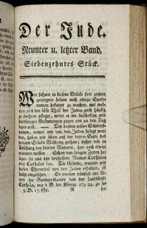 Siebenzehntes Stück.
