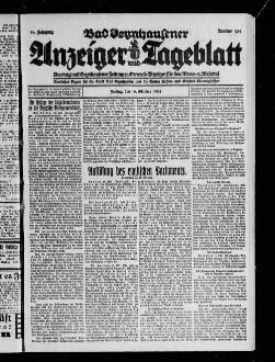 Bad Oeynhausener Anzeiger und Tageblatt. 1912-1934