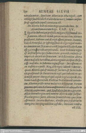Cap. LV. De Alberto Bohemorum Rege quartodecimo, Et etiam Romanorum Rege