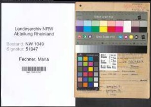 Entnazifizierung Maria Fechner , geb. 25.02.1915 (Zahnaerztin)