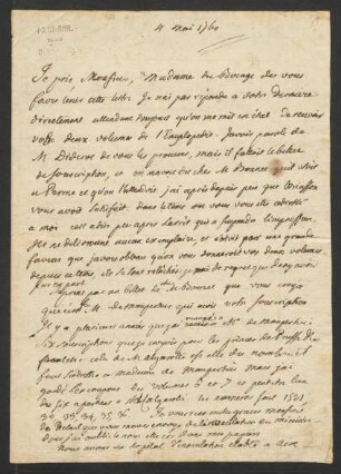 Brief an Francesco Algarotti : 04.05.1760