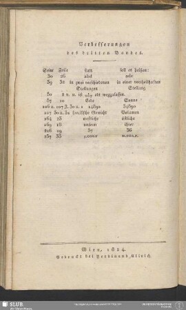Verbesserungen des dritten Bandes