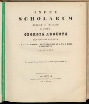 1876_WS: Index scholarum publice et privatim in Academia Georgia Augusta ... habendarum