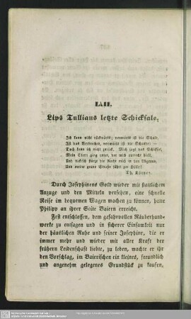 LIII. Lips Tullians letzte Schicksale