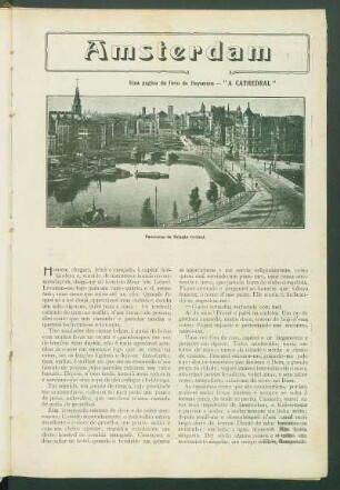 Amsterdam : Uma pagina do livro de Huysmans - "A Cathedral"