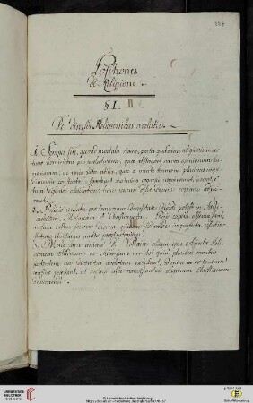 Thesensammlung: Positiones de Religione. § I. De diversis Religionibus revelatis