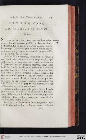 (Lettre CXXI - CXXX)