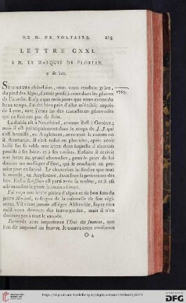 (Lettre CXXI - CXXX)